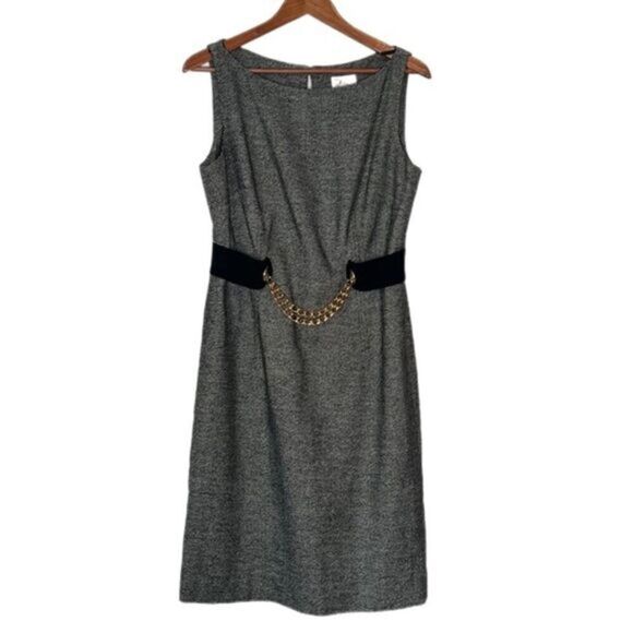 Milly Wool Blend Sleeveless Chain Tweed Dress - Picture 1 of 5
